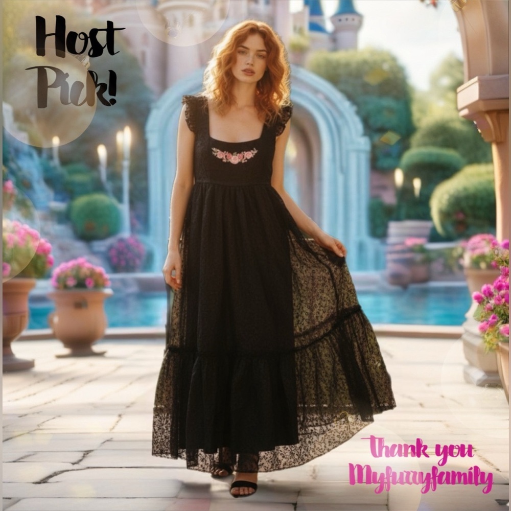 NWT Dolls Kill dELiA*s Feelin’ Femme Maxi Dress w/ Broderie Anglaise Detailing